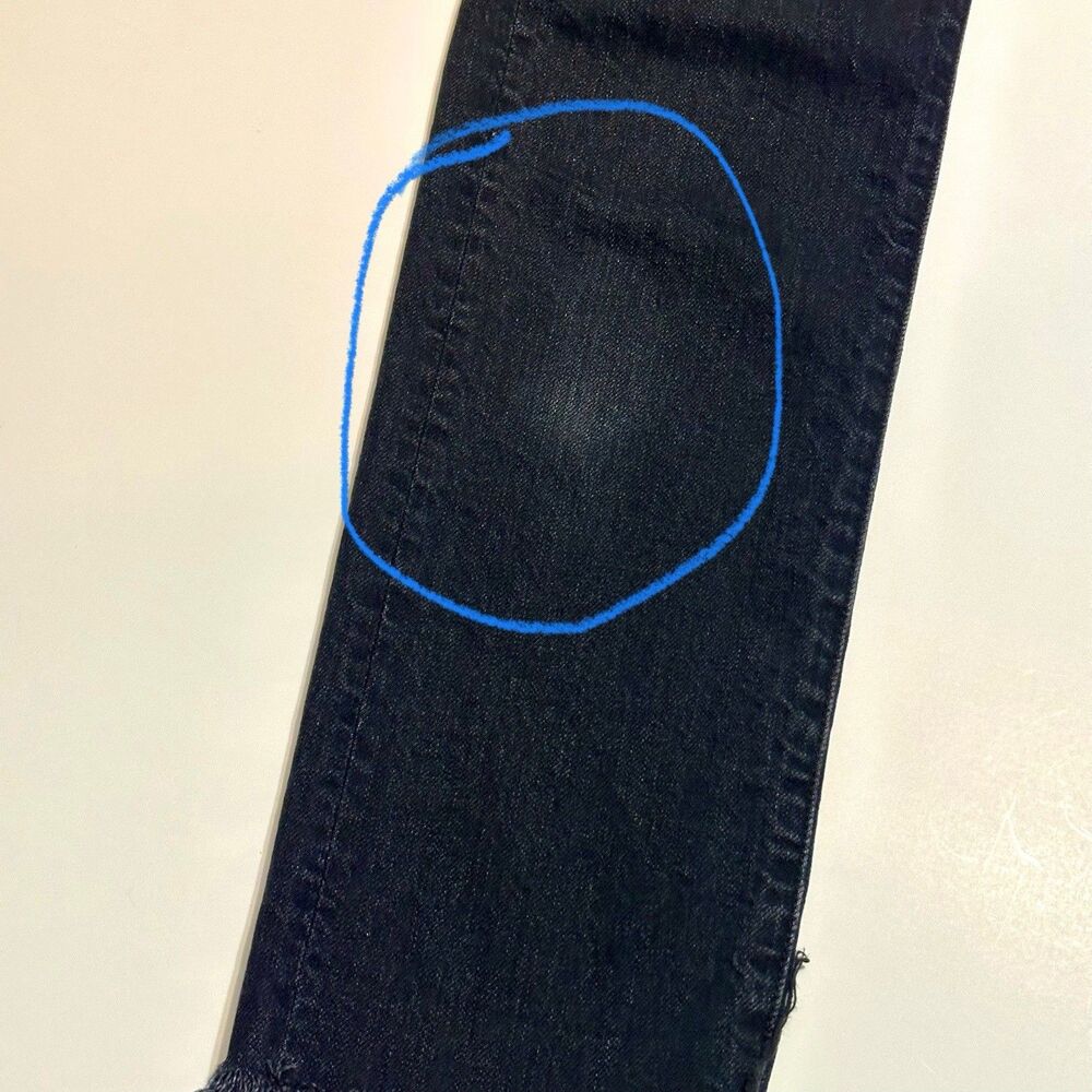 Mother Superior Jeans Black Size 25 The Scrapper Cuff Ankle Fray Who’s Sorry Now - Picture 8 of 14